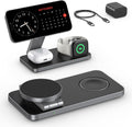 QTlier 3 in 1 iPhone Ladestation Kompatibel mit Magsafe Ladegerät (Schwarz)